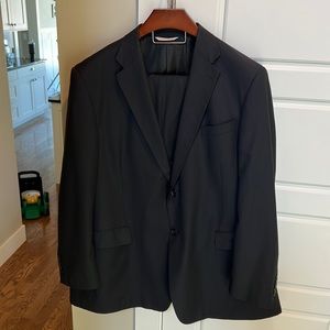 Pronto Uomo Men’s Suit (Navy with pin stripes 54L 50W)